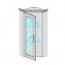  Шкаф Tiffany с витриной 1VU вудлайн кремовый